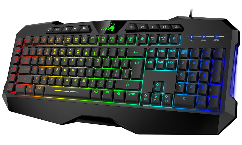 GENIUS GX GAMING Scorpion K11 Pro/ drátová/ Copilot/ podsvícená/ USB/ černá/ CZ+SK layout